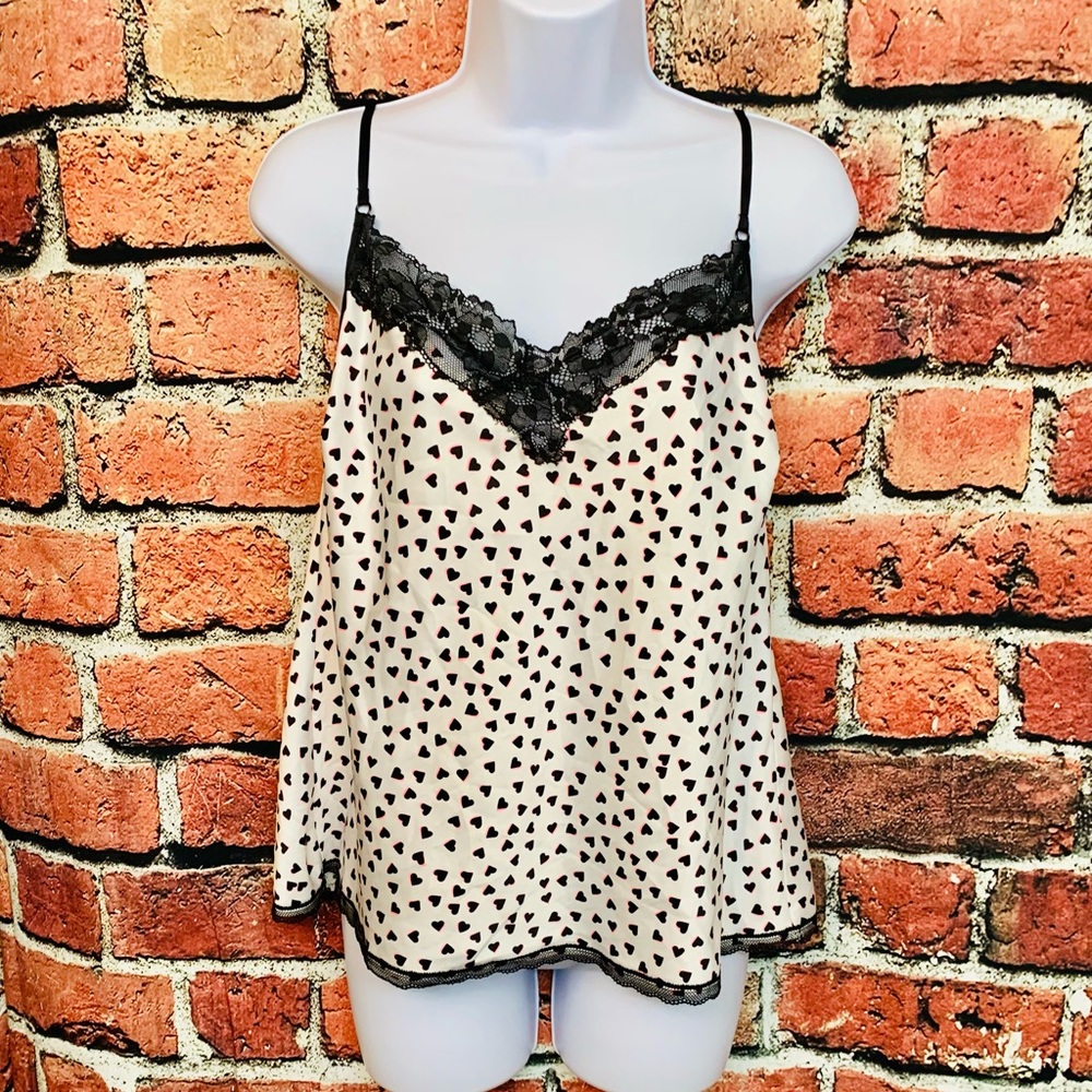 Victoria’s Secret Cami with Hearts and black lace
